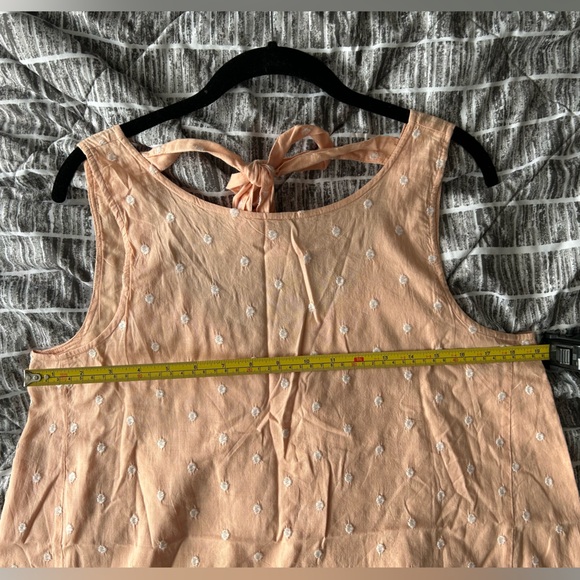 LOFT Peach Polka Dot Sun Dress with Bow - Picture 14 of 16